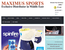 Tablet Screenshot of maximussports.ae